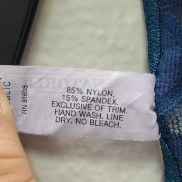 Lace vintage natori multicolor short sleeve top - Picture 3 of 4